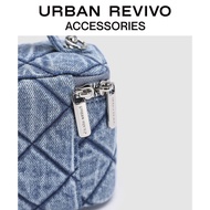 [Ready Stock Original Authentic High Version Shipped within 24 Hours] URBAN REVIVO Ladies Fashionable High Street Denim Portable Messenger Bag UAWB30290