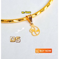 ♝Wing Sing 916 Gold 1PCS Chubby Beads Chas Pendants Loket Emas Bajet 916❅