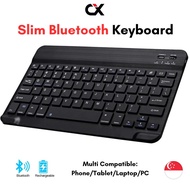 Slim Mini Bluetooth Keyboard Compatible with iPad/Tablet/iPhone/Android Portable Wireless Keyboard Rechargeable 10 inch