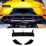 for Golf 7R Golf 7 R 2013-2016 Glossy Black Rear Bumper Diffuser Splitter Spoiler Fins Trim