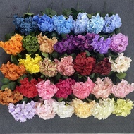 Wholesale Artificial 5‑Fork Hydrangea Silk Flower, Wedding Hotel Decor, Bridal Bouquet Photo Props A