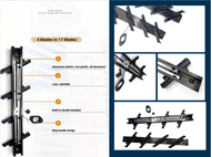 Jalouplus Jalousie Frame 4 Blades - 17 Blades for Louver Window 1 Pair