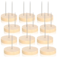 12pcs Crochet Doll Stand Doll Stand Felt Animal Doll Toy Wooden Base Support Action Figure Stand