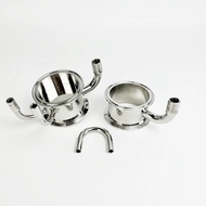 NEW 3" (76mm)  FlangeOD91mm Sanitary Soxhlet Extractor Kit With Hose Connector For Distillation, Sta