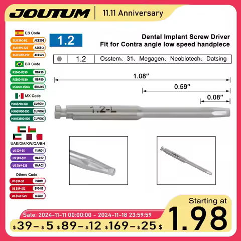 1PC Dental Implant SD-TORQUE Universal Hex Driver Abutment 16Pcs Screws Latch Head Handpiece Dental 