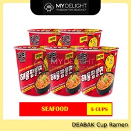 (5 Cups) DAEBAK Ramen Instant Noodle Seafood Kimchi Spicy Rabokki Seaweed Mamee Ghost Pepper MyKuali NongShim Maggi