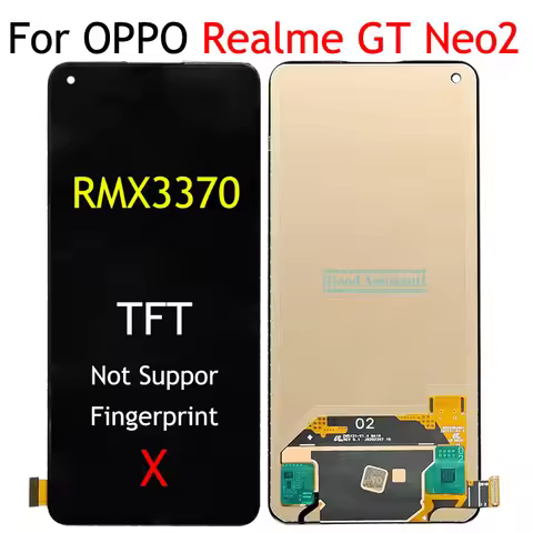 TFT Black 6.62 Inch For OPPO Realme GT Neo2 RMX3370 LCD Display Touch Screen Digitizer Assembly Repl