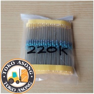 220k Metalfilm Resistor 1% 1/4 Watt 220 kilo ohm Resistor