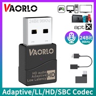 Original VAORLO KB8P KB9P QCC3040 24Bit USB Bluetooth 5.2เครื่องส่งสัญญาณ AptX Adaptive HD LL SBC 40