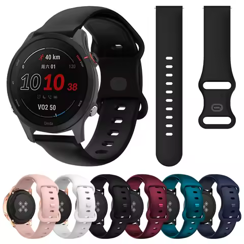 22mm 20mm Silicone Strap For Garmin Forerunner 255 265 245 165 Music Band Garmin Venu 3 2 Replacemen