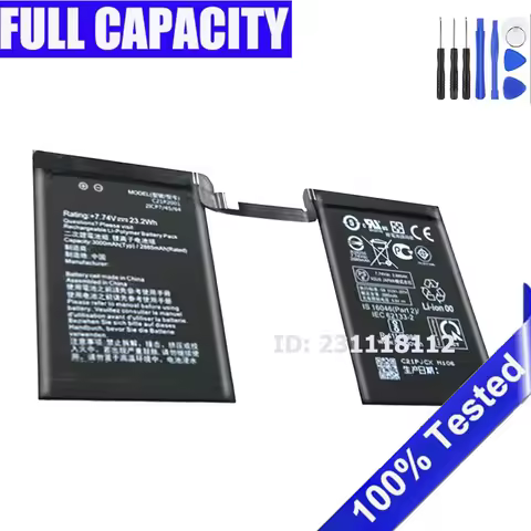 Full Capacity Battery For ASUS ROG Phone 5 Phone 5s Pro ZS673KS I005DA I005DB 6000mAh C21P2001 with 