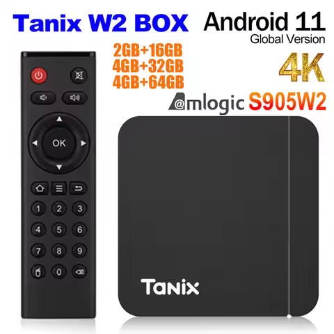 Tanix W2 Android 11 TV box Amlogic S905W2 2GB 16GB 2.4G/5G Dual Wifi BT Media player Set Top Box VS 