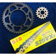 BMW S1000RR 12-18 SPROCKET SET DID VX3 525 SET 400Cc TO 1000Cc Gold Black