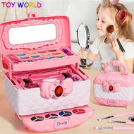 【READY STOCK】mekap set box girl make up toys for girls toys kids pretend play set murah cosmetic bag