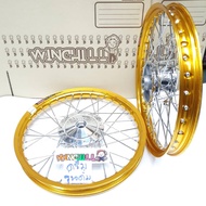 YOSHI ชุดล้อ DREAM SUPERCUB เก่า/ ใหม่ ล้อโลสีทอง+ดุมเดิม+ซี่ชุบ ขอบล้อ17 **รุ่นดั้มเบรค**