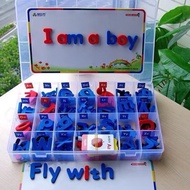English alphabet toy with 104-piece magnetic board