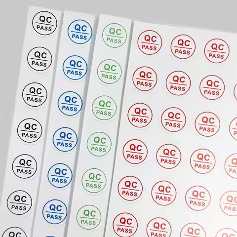 400pcs QC PASS Fragile Paper Seal Sticker 8mm Round Tear Invalid Warranty Label Anti tampering Secur