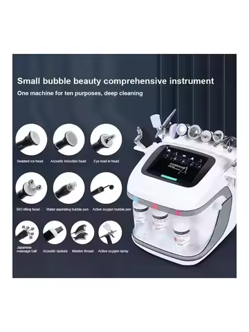New Arrival! 10 In 1 H2o2 Aqua Peeling Lift Skin Bubble Moisturizer Oxygen Hydrofacial Machine, Skin