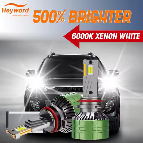 Heyword Canbus Led , LED 4300 W H7, H4 H11 HB3 9005 HB4 9006 K6C, Double Tube en cuivre, 2 pièces, 1