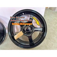 Sticker Rim Advan Gt /Advan Racing Gt Rim Stciker/Sticker Advan Gt  Myvi Wira Alza Axia City Civic