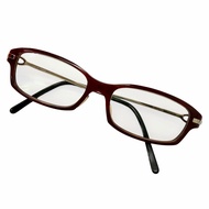 Excellent condition □ Cartier C de Cartier square frame eyeglasses, eyewear, Bordeaux silver, made i