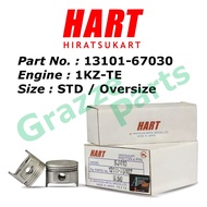 HART Piston Set 13101-67030 for Toyota Land Cruiser Prado KZJ95 LJ78 Diesel Hiace KZH100 LH172 LH174