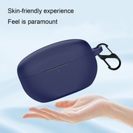 Silicone Wireless Headphones Cover With Hook Solid Color Headset Case Cover Waterproof Fall-protecti