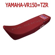 NEW9 เบาะแต่ง เบาะปาด เบาะรถมอเตอร์ไซด์สำหรับ YAMAHA-VR150เก่า=VRR=TZR=TZRR หนังด้าน ด้ายแดง สีแดง ง