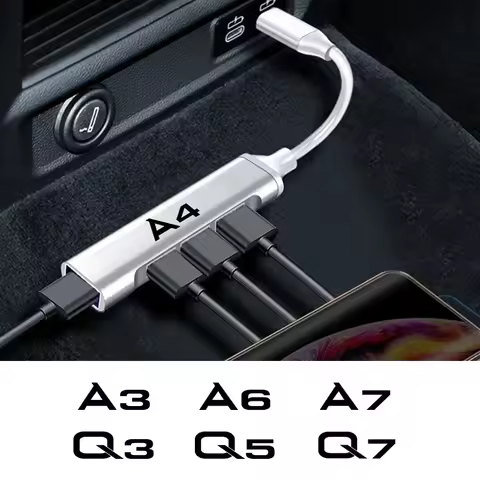 Car USB Hub Type C Adapter 3.0 For Audi A4 B9 B8 B7 S4 A3 8P 8V 8L A6 C6 C7 A5 A7 A1 A8 Q3 8U Q5 8R 