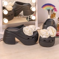 CROCS รองเท้าลำลองผู้ใหญ่ SIREN ROSETTE CLOG รุ่น 210367001 - BLACK