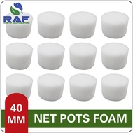 RAF 40mm Seed Starter Foam for Net Pots for Hydroponics and Aquaponics Systems (1 Dozen / 12 Pcs)