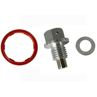 Engine Oil Level Sensor Gasket O-Ring & Magnetic Oil Drain Plug Kit Compatible with for BMW E31 E39 
