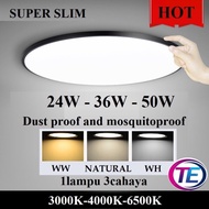 CAHAYA LED ceiling beret light black LED ceiling downlight 3 light 24W 36W 50W