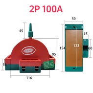 2 Pole Double Power Disconnect Switch Throw Knife Disconnect Switch 32A 63A 100A DPDT Cutter Safety 