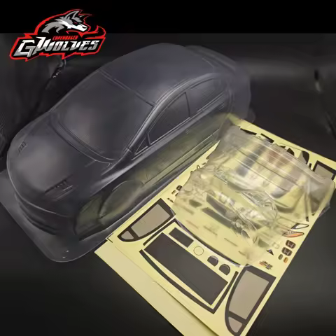 High Quality 1/10 FD2/FN2 Type R RC JDM Shell Body PC 195mm Width Shell With Lampshade Tail wing For