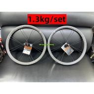 DEUTER 20 inch Alloy WHEELSET 451 QR 100/135mm centre lock 9sp 10sp 11sp - 30mm profile for folding 