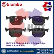Brembo Rear Disc Pad Brake Pads BMW X3 E83 2.0i,2.0d,2.5i,3.0i,3.0d, BMW X3 E83 3.5d