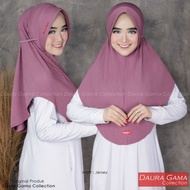 Daura Gama Instant Hijab Pad Plisket Strap Jersey Material