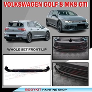 VOLKSWAGEN GOLF 8 MK8 GTI WHOLE SET FRONT LIP MATERIAL ABS (PIANO BLACK)