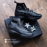 R'選物24.5 Converse Run Star Hike Hi Black Leather 全黑 鋸齒 170548C