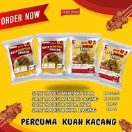 SATAY AYAM, DAGING FROZEN + FREE Kuah Kacang Sedap SATE HAJI JURI (READY STOCK)