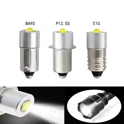 BA9S P13.5S E10 DC 6-24V 5W High Power LED Flashlight Replacement Bulbs 1SMD 3535 Emergency Work Lam