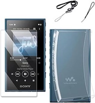 for Sony Walkman NW-A100 A105 A106 Case, Soft Clear TPU Protective Skin Case Cover for Sony Walkman NW-A100 A105 A105HN A106 A106HN A107 A100TPS (with Glass, Clear)