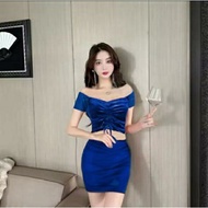 Korean Crop Top Set Sexy Clothes Night Service Clothes Crop Top and Skirt Set 2 Piece Set Women Kore
