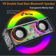 (Readystock) RGB Bluetooth Specker TWS Bass Bright Light Double Speckers Large Wireless Specker Seri