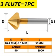 Chamfering Cutter Countersink Drill bit HSS-M35-Co harden taper90° 3 flute
