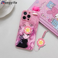 Sailor Moon Phone Case For Huawei P Smart Z Plus 2019 2021 P40 P30 P20  P10 Pro Plus Lite Nova 7 6 7i 4e 3e 3i SE 3D With Holder Lanyard Rope Stand Shockproof Phone Case