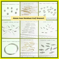 Flat Pin, Eye Pin, Soft Pin, Jump Ring, Shell End, Stopper, Crimp Bead, Alatan buat kraf diy