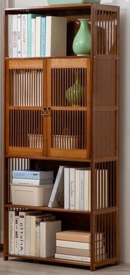 全城熱賣 - 復古實木書櫃儲物櫃(五層70cm-中門)