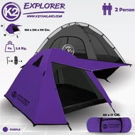 เต็นท์ K2 Explorer สำหรับ 2 คนเต็นท์สนามแค้มป์ปิ้ง กันน้ำกันฝน (Saraburi Outdoor)